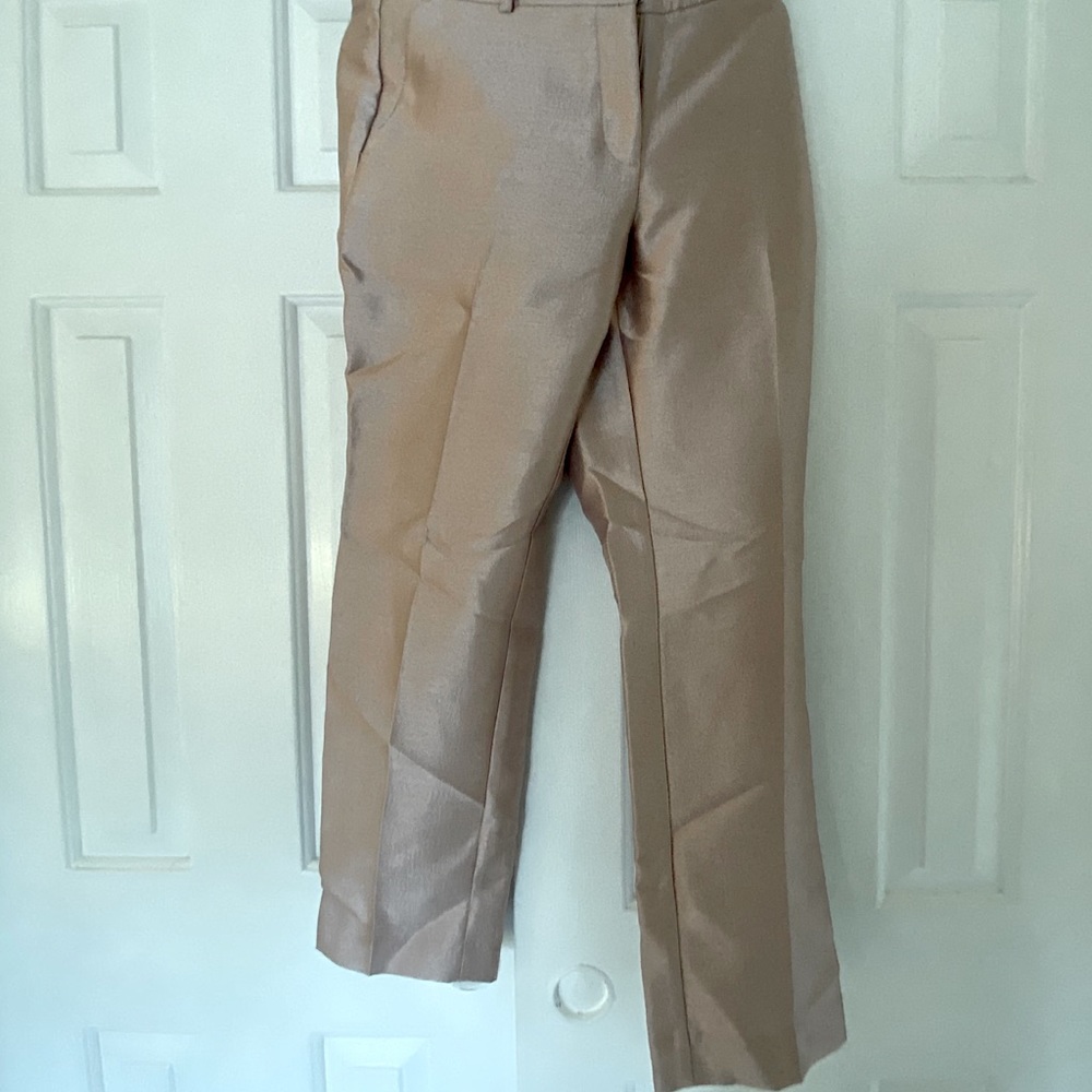 Ann Taylor Shinny Rose Gold Trouser